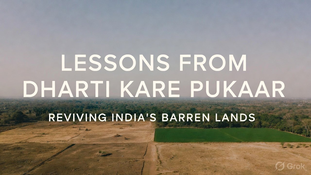 Reviving India's Barren Lands: Lessons from Dharti Kare Pukaar on Wasteland Restoration