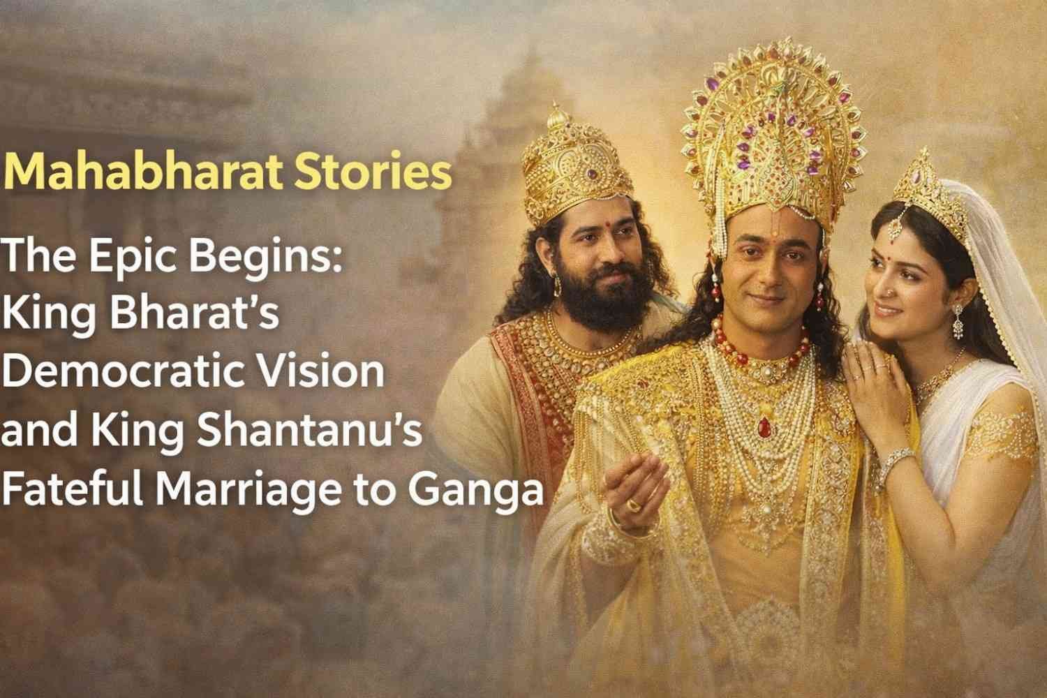 The Epic Begins: King Bharat’s Democratic Vision and King Shantanu’s Fateful Marriage to GangaMahabharat Stories
