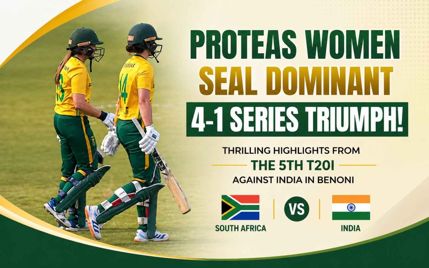 Proteas Women Seal Dominant 4-1 Series Triumph: Thrilling Highlights from the 5th T20I Against India in Benoni
