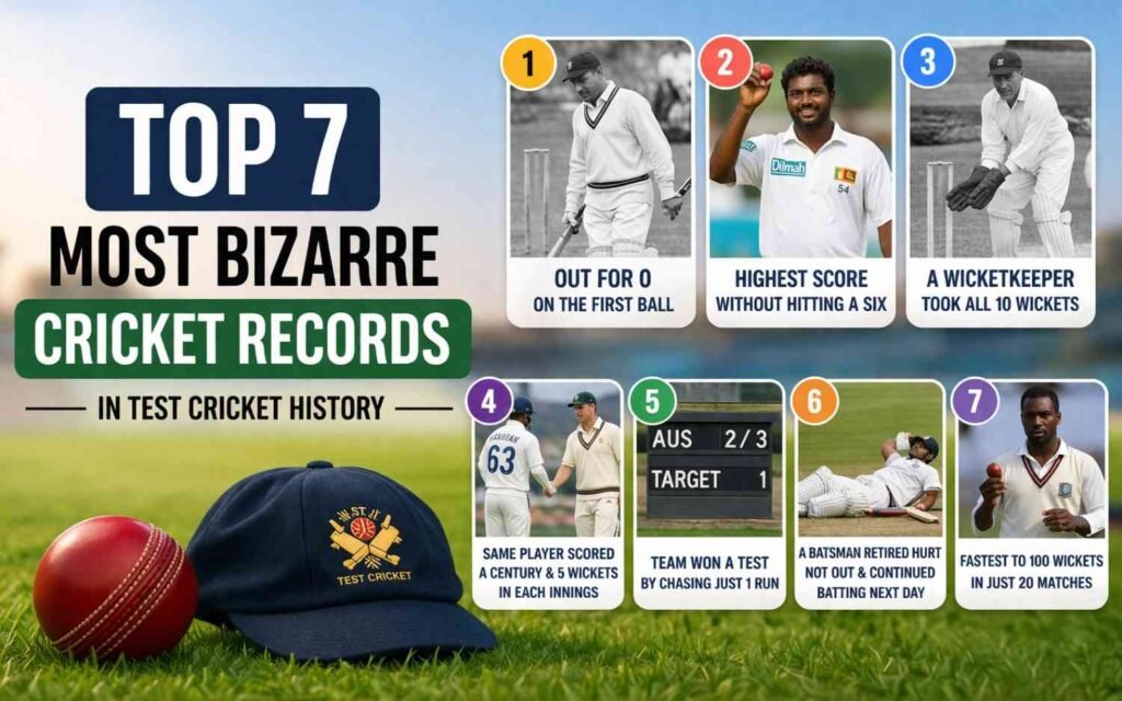 Top 7 Most Bizarre Cricket Records in Test Cricket History
