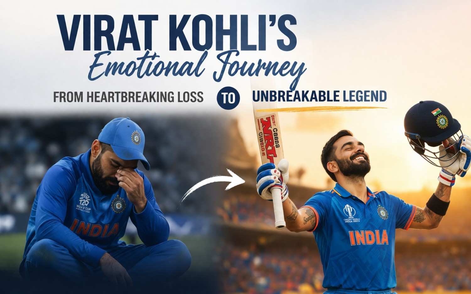 Virat Kohli's Emotional Journey: From Heartbreaking Loss to Unbreakable Legend