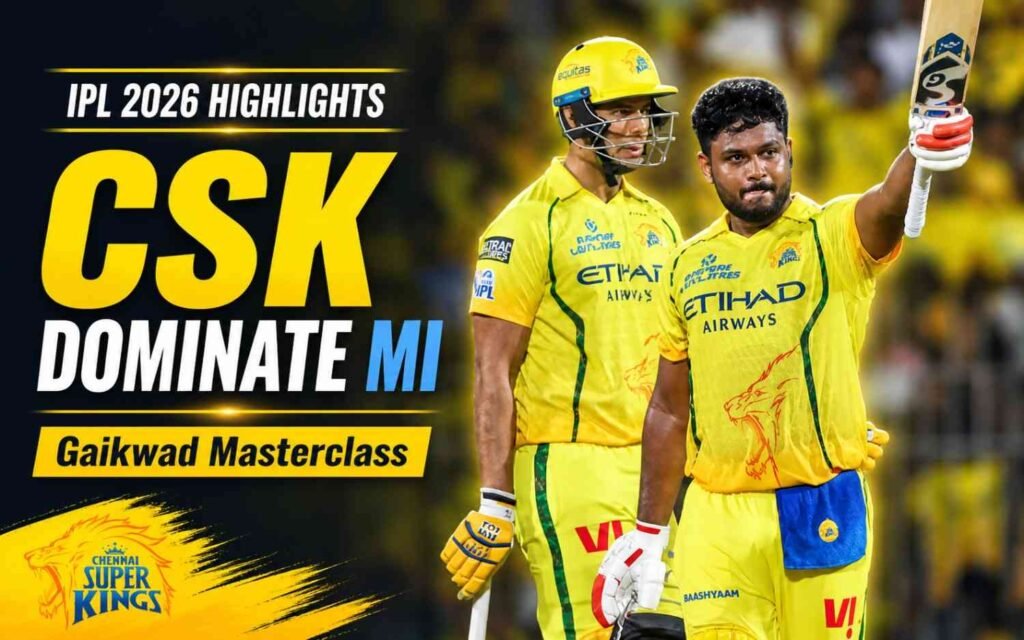 CSK Complete Season Double Over MI: Ruturaj Gaikwad’s Masterclass Secures Eight-Wicket Thrashing in IPL 2026 Highlights